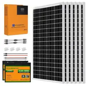 ECO-WORTHY 4 kWh Solaranlage für Garten und Wohnmobile 1kW 24V