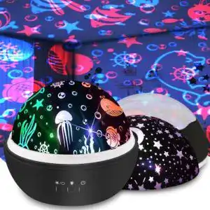 Moredig Sternenhimmel-Projektor mit LED und 360° Projektion
