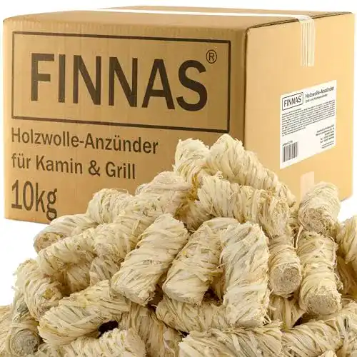 Kaminanzünder Finnas 10 kg Holzwolle Anzündwolle Anzünder