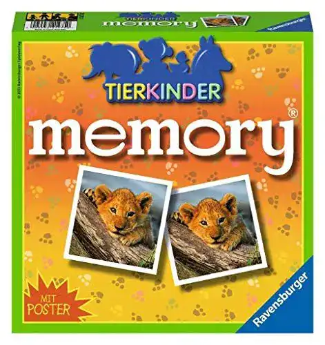 Ravensburger 21275 Tierkinder Memory für Kinder ab 4 Jahren