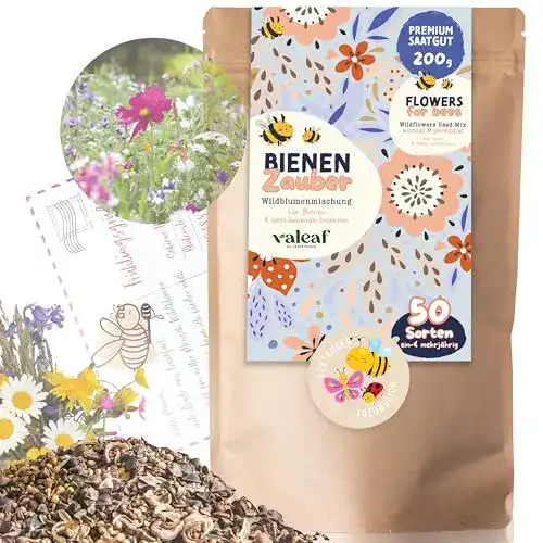 Blumenwiese Samen von Valeaf, 200g für 200m²