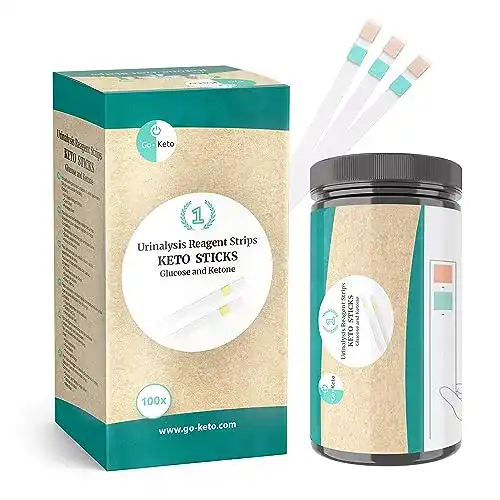 Urinteststreifen Go-Keto für Glucose und Ketone, 100 Stück