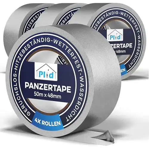 Gewebeband plid Panzertape silber 50m x 48mm wasserfest