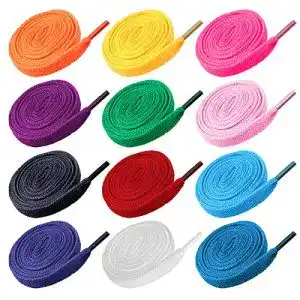 Flache bunte Schnürsenkel im 12er Set für Sport und Freizeit