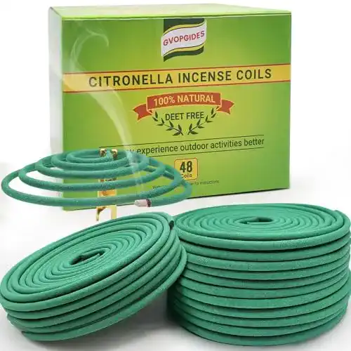 Mückenspirale Gvopgides mit Citronella, 48 Stück und Halter