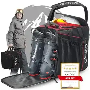 Skischuhtasche mit Helmfach Otaro 44 L Bordeauxrot