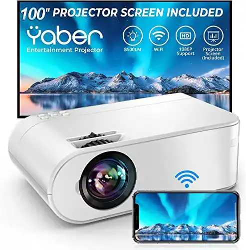 Yaber Mini Beamer WiFi unter 300 Euro mit Screen Mirroring