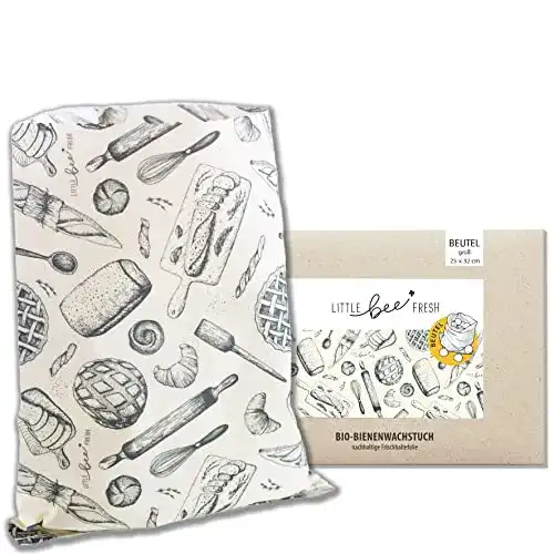 Bienenwachs-Brotbeutel little bee fresh aus Bio-Bienenwachstuch