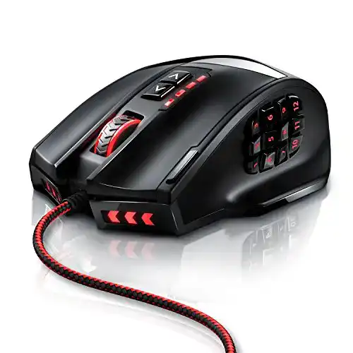 Titanwolf USB Laser Gaming Maus mit 16400 DPI für präzises Gaming