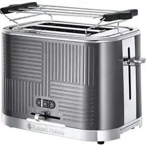 Russell Hobbs Toaster für 2 Scheiben Geo Edelstahl Grau