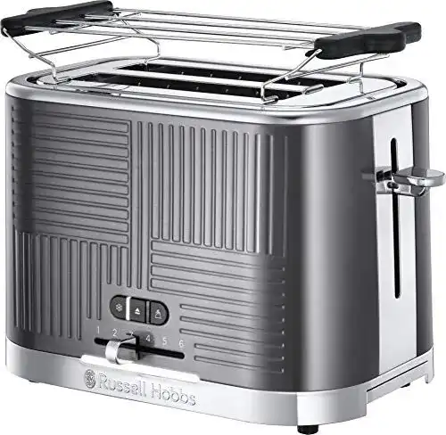 Russell Hobbs Toaster für 2 Scheiben Geo Edelstahl Grau
