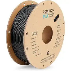 PLA-Filament Comgrow 1,75 mm für 3D-Drucker, 1 kg Spule, schwarz