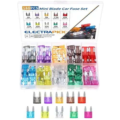 Electrapick Mini Sicherung Set mit 180 Auto-Sicherungen