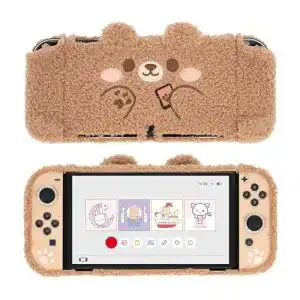 Nintendo Switch Hülle Geekshare Plüsch Schutzhülle für OLED Konsole