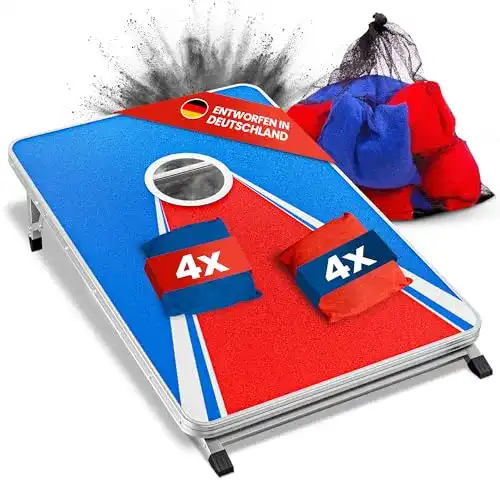 Cornhole Blaustein Spielset für Outdoor-Aktivitäten – 11-teilig