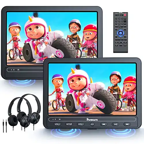 Auto-DVD-Player NAVISKAUTO mit 2 Kopfhörern und 2 m Kabel