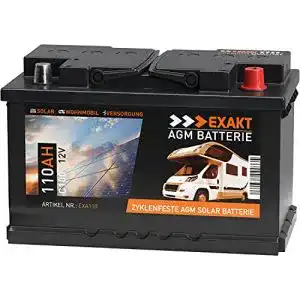 AGM-Batterie 110Ah 12V für Solaranwendungen und Wohnmobile