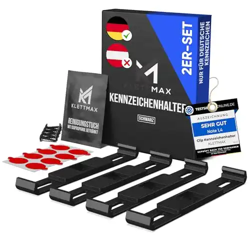 Wechselkennzeichenhalter Klettmax Original – Rahmenloser Clip