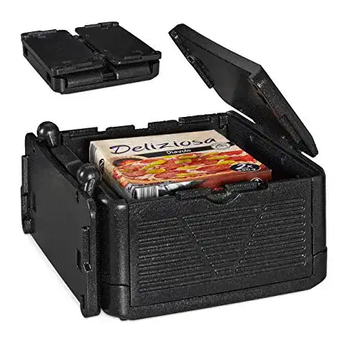 Thermobehälter Relaxdays Thermobox für Essen, klappbare Isolierbox