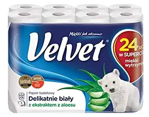 Toilettenpapier Velvet Aloe Duft 3-lagig 24 Rollen