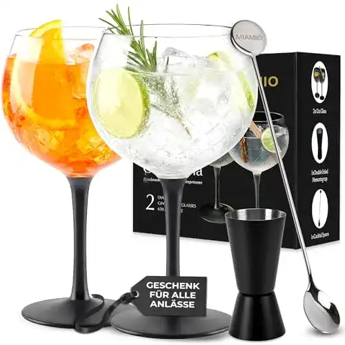 Cocktailglas MIAMIO 2er Set Gin Gläser mit 650 ml Fassungsvermögen