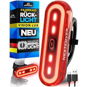 Fahrradbeleuchtung USB Nextcover Rücklicht mit VisionLux LEDs und Bremslicht