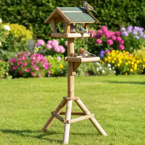Vogelhaus mit Ständer von Zooprinz Stabiles und wetterfestes Modell