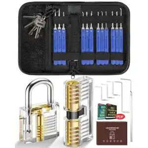 IPSXP Lockpicking Set mit 25 Teilen – Dietrich Set für Einsteiger und Profis