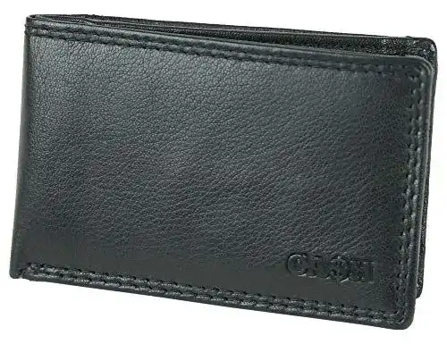 Mini Geldbörse CA$H aus Leder für Herren, extra klein und kompakt