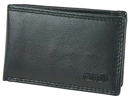 Mini Geldbörse CA$H aus Leder für Herren, extra klein und kompakt
