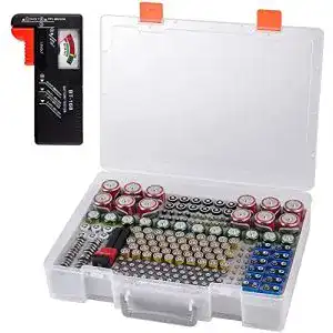 Batterie Aufbewahrungsbox von ALKOO für verschiedene Batterietypen