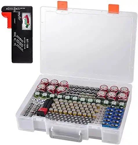 Batterie Aufbewahrungsbox von ALKOO für verschiedene Batterietypen
