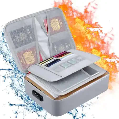 Feuerfeste Geldkassette YHQIAOX mit Schloss und Dokumentenbox
