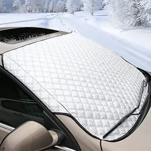 Frontscheibenabdeckung Freesoo Schneeschutz für Autos