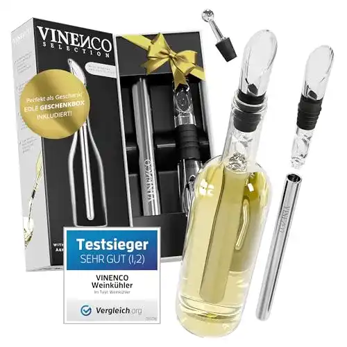 Weinkühler Vineno Set mit Flaschenkühler und Dekanter 3-in-1