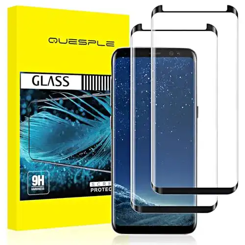 Samsung Galaxy S8 Schutzfolie QUESPLE 2 Stück Panzerglas