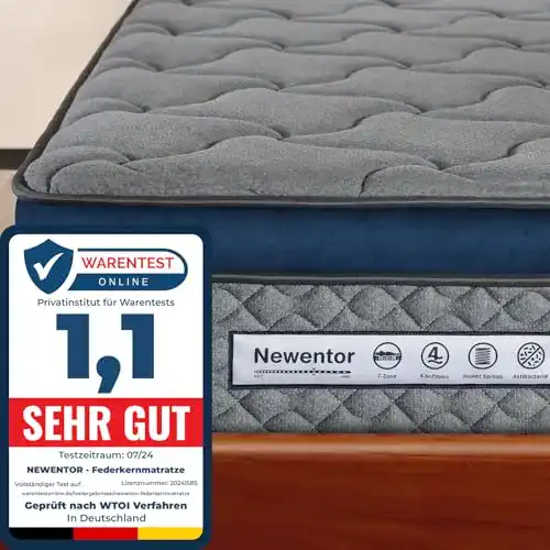Taschenfederkernmatratze 100 x 200 cm Newentor mit 25 cm Höhe