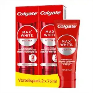 Colgate Zahnpasta Max White Ultra Active Foam 2x75ml
