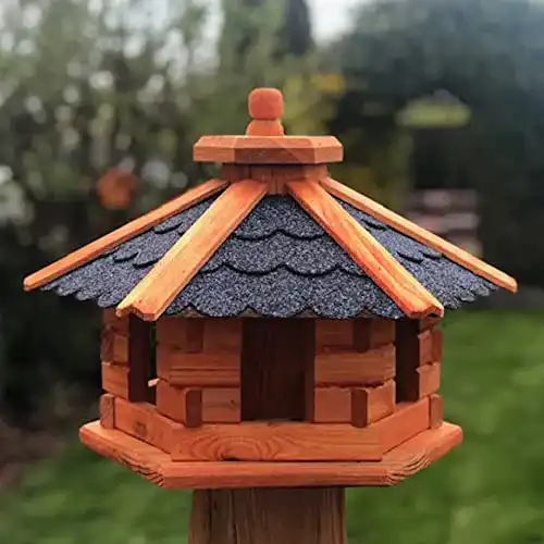 Vogelhaus aus Holz Darlux handgefertigt sechseckig wetterfest