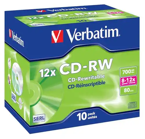 Verbatim CD-RW DataLifePlus 8-12X 700MB High Speed, 10 Stück