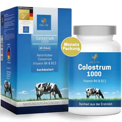 Colostrum VITACTIV 1000 mg Kapseln mit Vitamin B6 und B12
