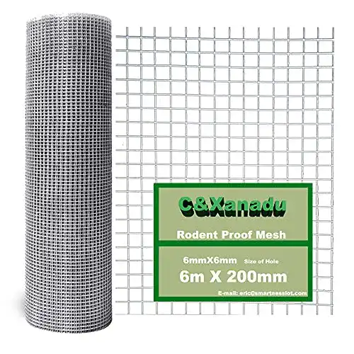 Maulwurfgitter C&Xanadu Fugengitter Metall Rolle 20 cm x 6 m