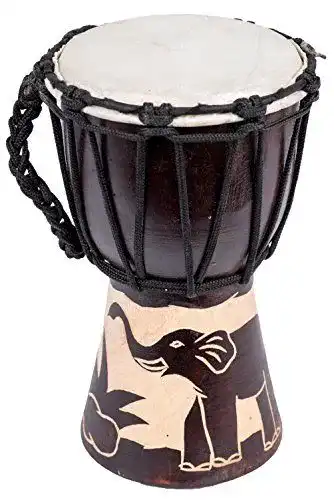 Djembe Trommel Bongo Drum Handtrommel aus Mahagoni