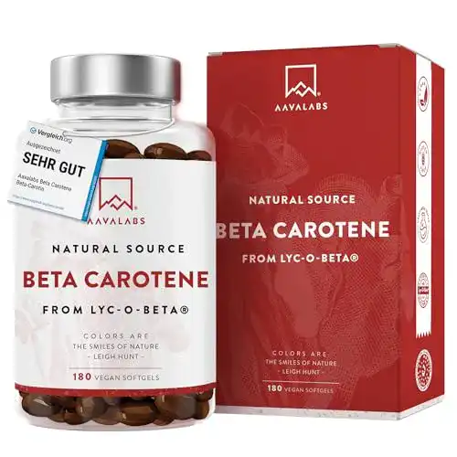 Beta-Carotin Kapseln von Aavalabs für natürliche Bräunung