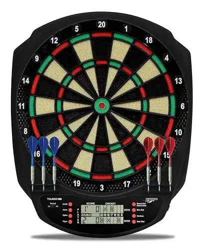 Carromco Toledo-301 Elektronisches Dartboard mit LCD Display und 43 Spielen