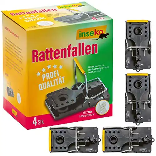 Inseko Rattenfalle 4er Set – Profiqualität, wiederverwendbar