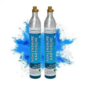 CO₂-Flasche Bluecraft mit 2 CO2-Kartuschen 425g für Wassersprudler