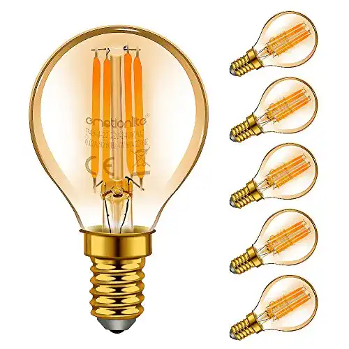 Dimmbares E14 LED Vintage Licht mit Filament, 6er Pack