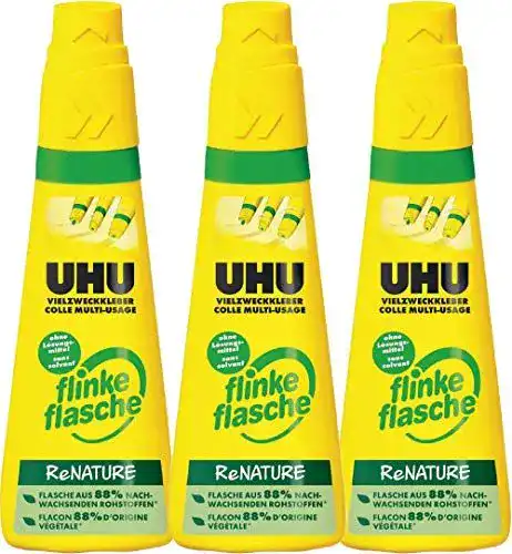 UHU Vielzweckkleber 46541 Flasche 100 g im 3er Set