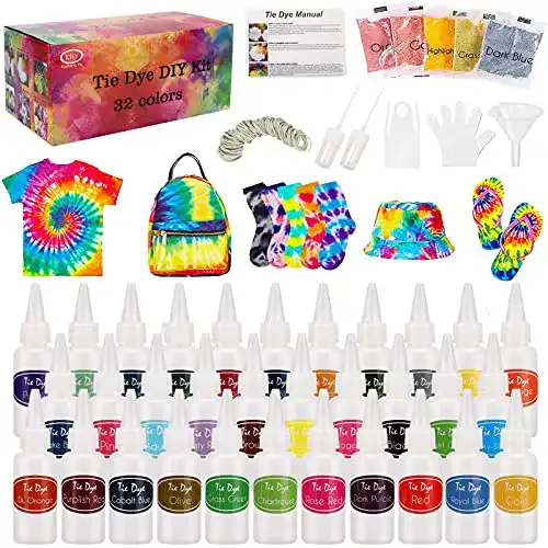 Batikfarben Set von TopDirect mit 32 Tie Dye Farben für DIY Projekte